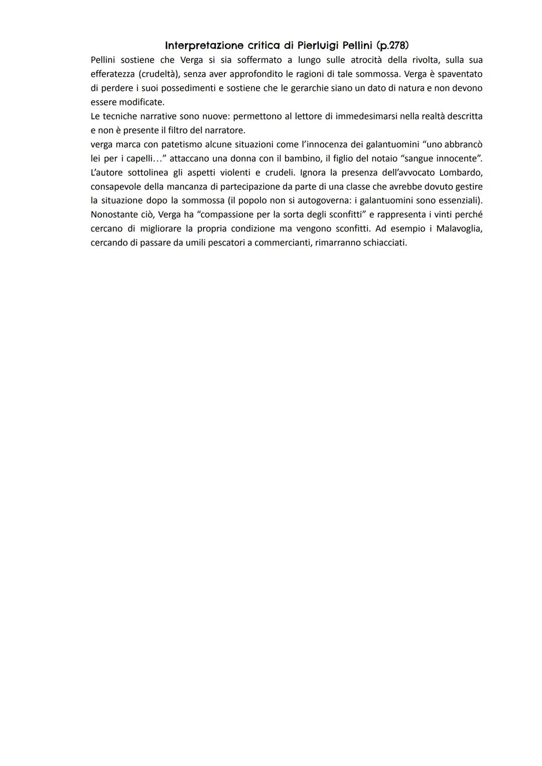 Libertà (p.272)
Il seguente brano descrive la violenza della rivolta popolare contro i proprietari terrieri. La folla in preda
alla furia om