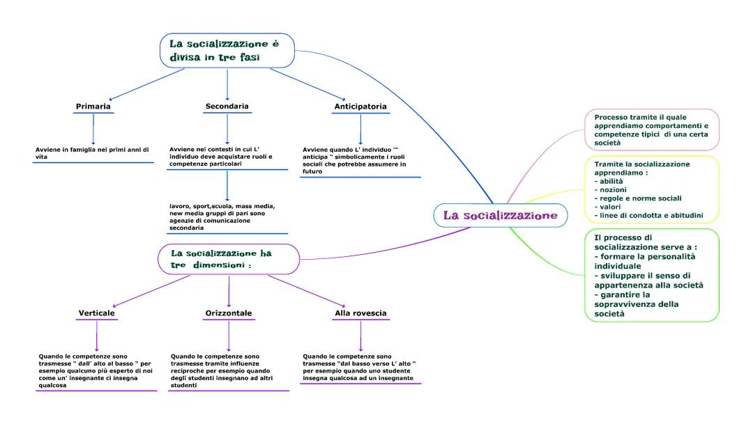 La Socializzazione - Mappa Concettuale