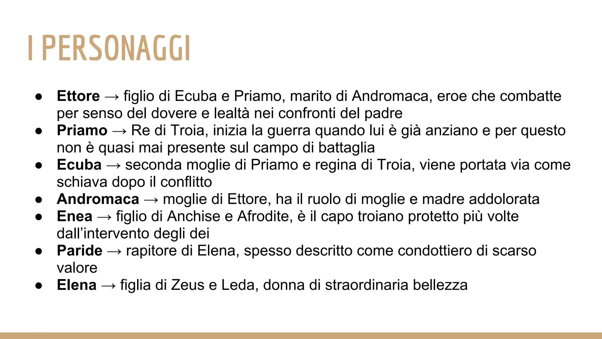 ILIADE
-EPICA CLASSICA-
I CONTENUTI
Vicende di una lunga guerra tra Troiani e Achei :
Achei →→→ Per conquistare Troia dopo un lungo assedio
