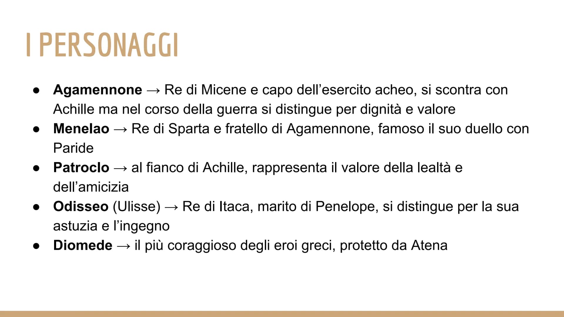 ILIADE
-EPICA CLASSICA-
I CONTENUTI
Vicende di una lunga guerra tra Troiani e Achei :
Achei →→→ Per conquistare Troia dopo un lungo assedio
