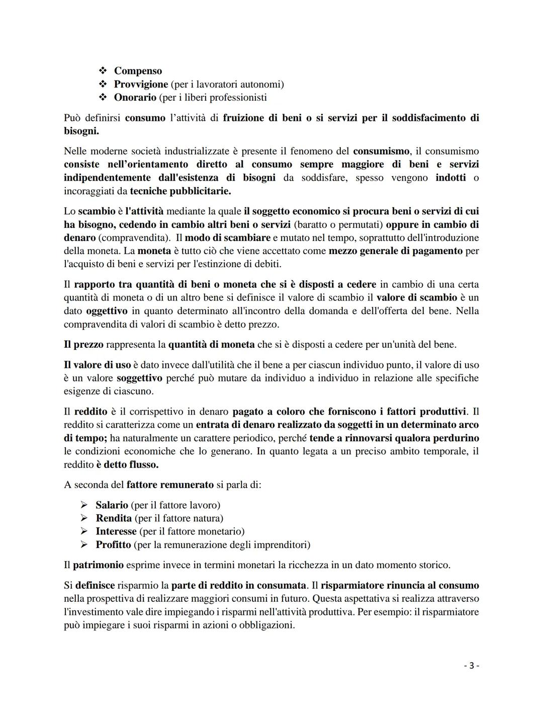 I FENOMENI ECONOMICI
I fenomeni economici si distinguono in
✓ Reali che hanno per oggetto beni e servizi (produrre un e lavorare)
✓ Monetari