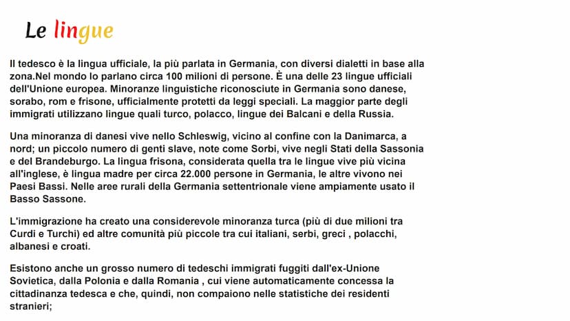 GERMANIA TERRITORIO
CONFINI:
La Germania confina a nord con la Danimarca. A ovest con i
Paesi Bassi, con il Belgio, Lussemburgo e Francia. A