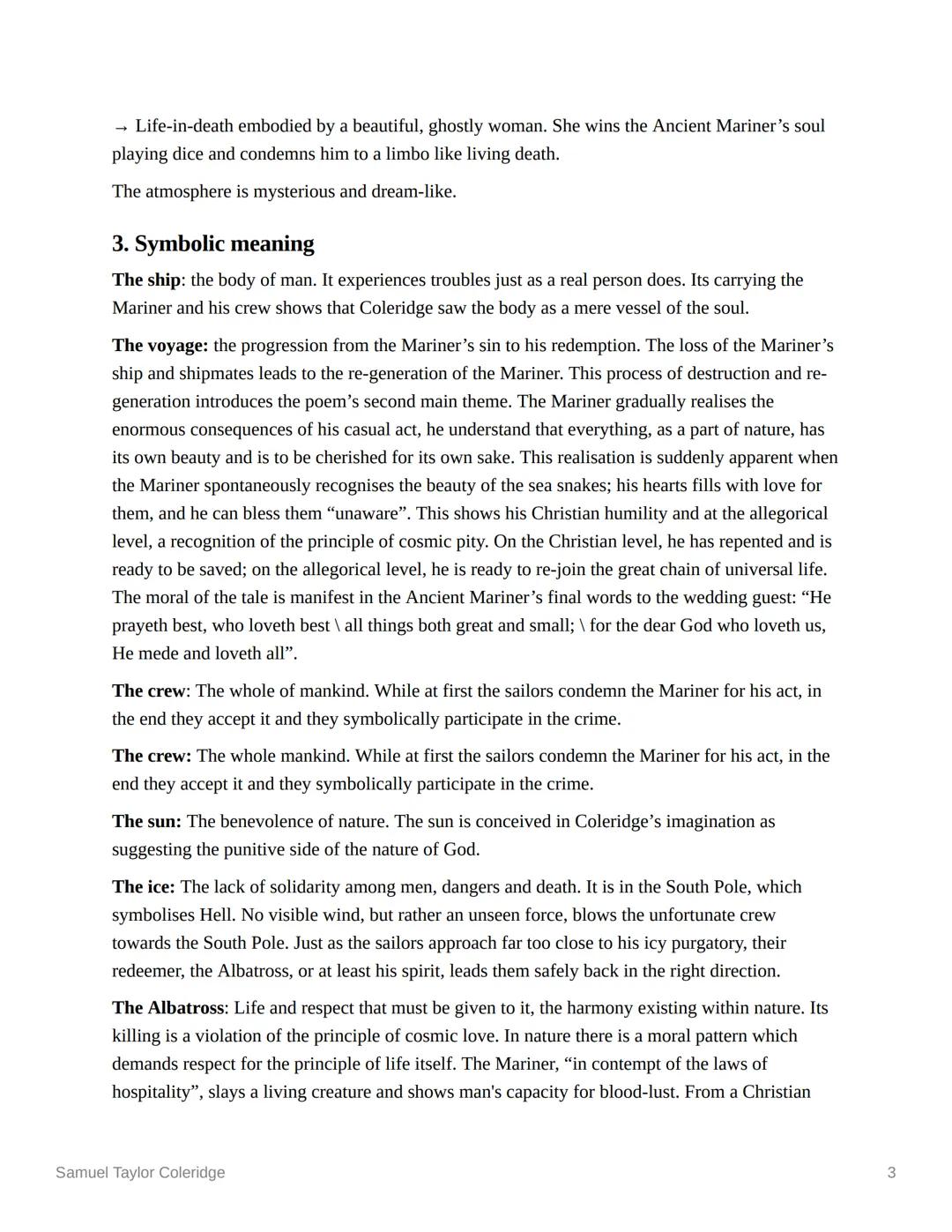 Samuel Taylor Coleridge
1. Life and works
Samuel Taylor Coleridge was born in Devonshire in 1772.
He studied at Christ's Hospital School in 