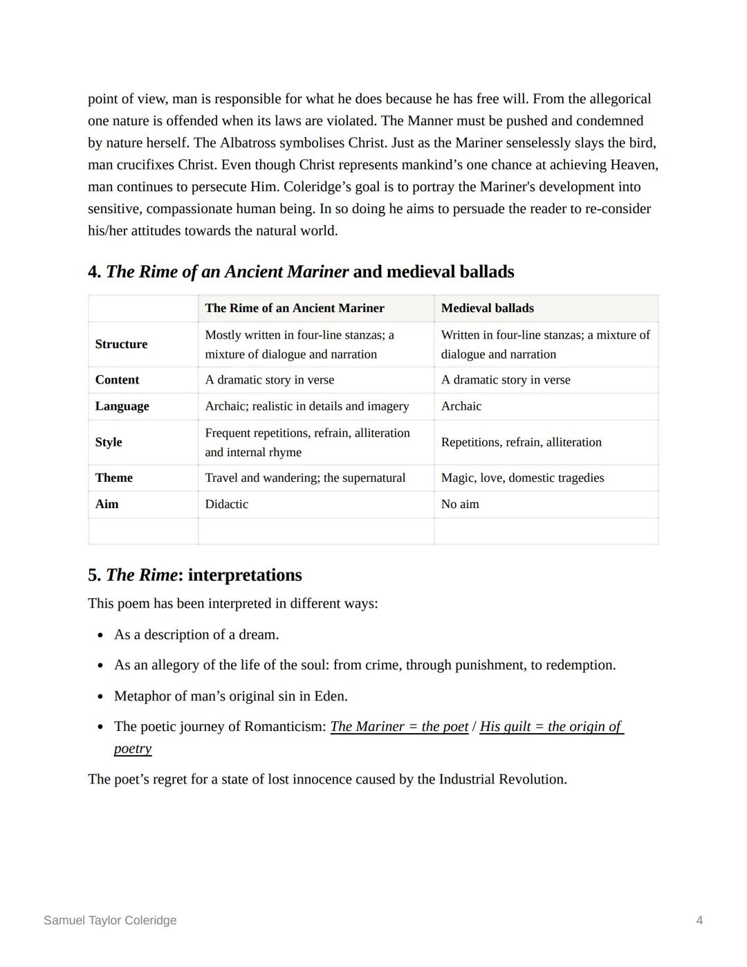 Samuel Taylor Coleridge
1. Life and works
Samuel Taylor Coleridge was born in Devonshire in 1772.
He studied at Christ's Hospital School in 