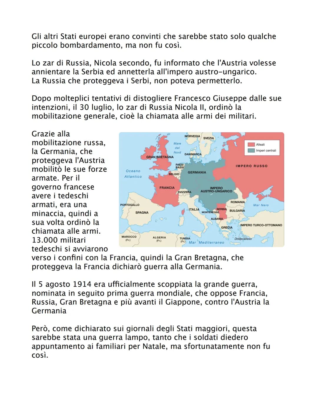 Prima guerra
mondiale
1914-Scoppo della prima guerra
mondiale
1915-Entra in guerra Italia
1917- Entrano in guerra gli USA
1918-Austria, Germ