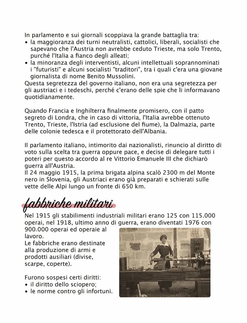 Prima guerra
mondiale
1914-Scoppo della prima guerra
mondiale
1915-Entra in guerra Italia
1917- Entrano in guerra gli USA
1918-Austria, Germ