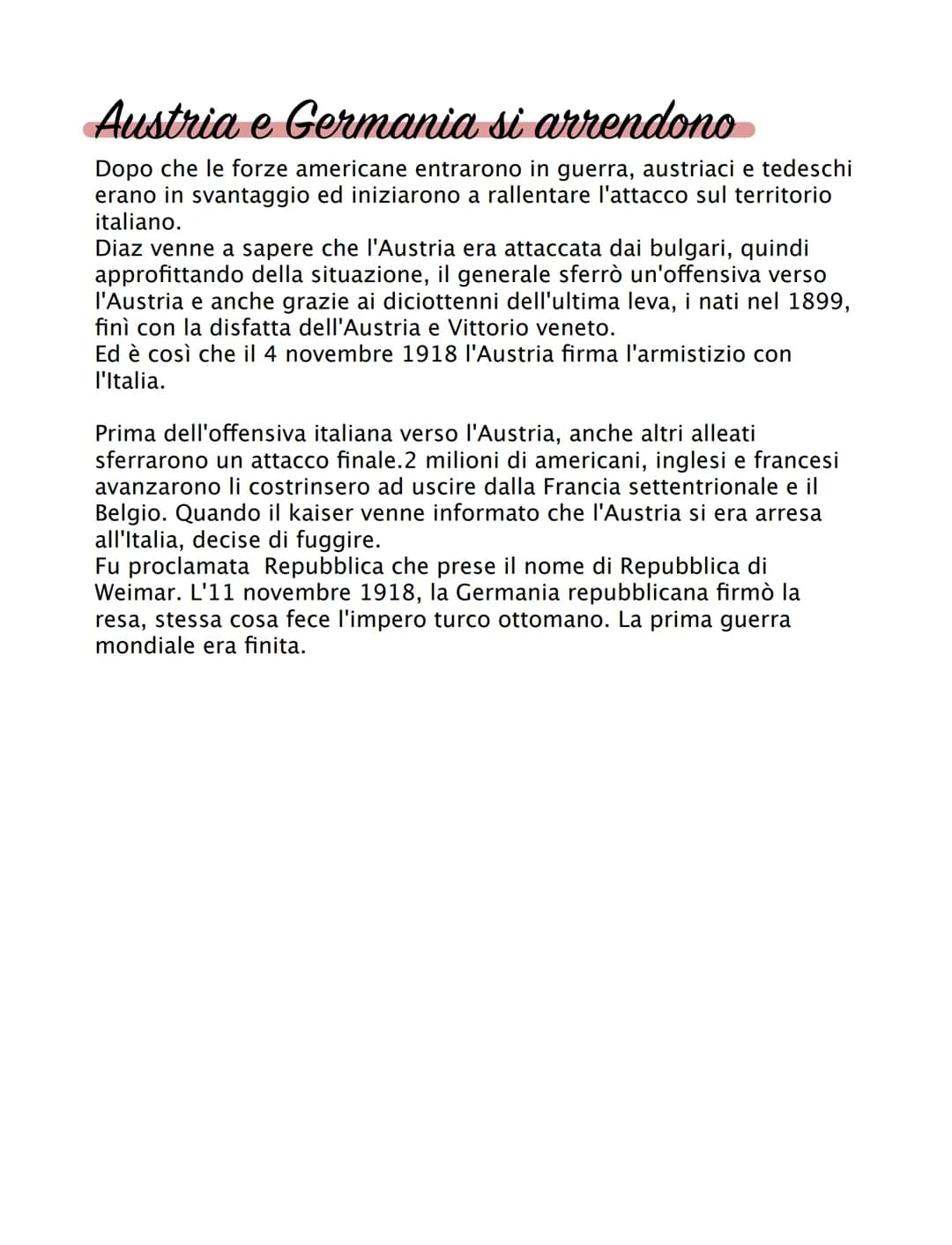 Prima guerra
mondiale
1914-Scoppo della prima guerra
mondiale
1915-Entra in guerra Italia
1917- Entrano in guerra gli USA
1918-Austria, Germ