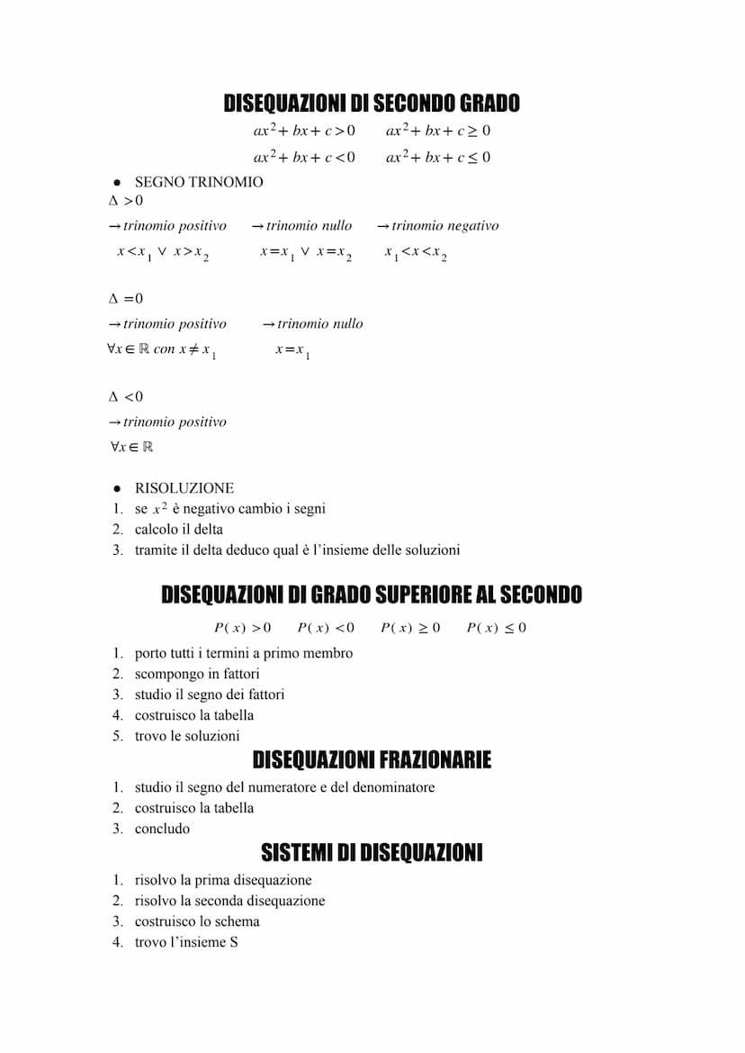 A >0
A <0
A =0
● FORMULA RISOLUTIVA
- b ±
b²-4ac
X =
● RELAZIONI
se Δ ΣΟ
→x₁ + x₂ =
→X₁Xx₂===
2a
DELTA
→ l'equazione ha 2 soluzioni reali di