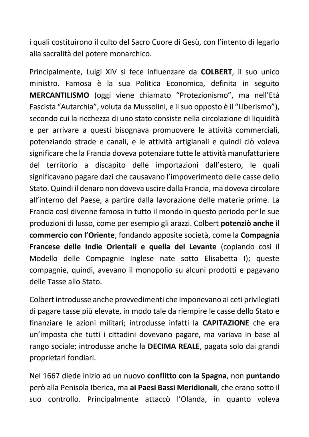 Alla morte di Mazzarino, nel 1661, LUIGI XIV prese il potere e decise di
governare da solo. Adottò una POLITICA ASSOLUTISTICA, e infatti gli