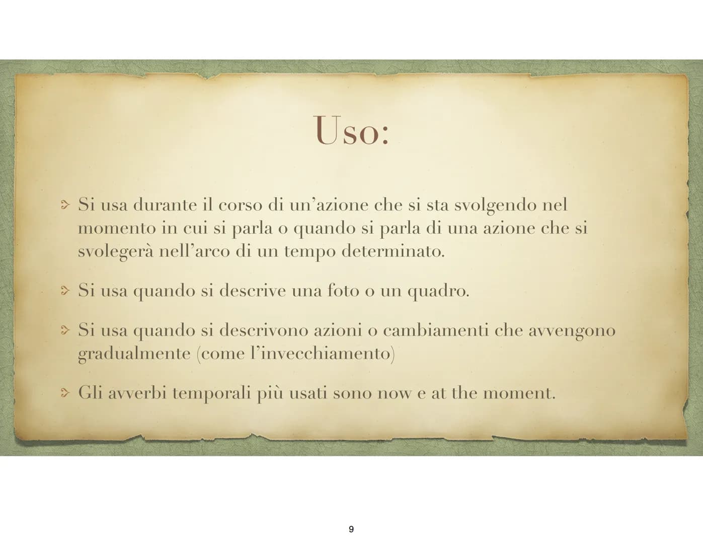 Present simple.
Spiegazione
1 Uso:
> Si usa il present simple per:
> Esprimere routine e azioni abituali o periodiche.( es= I watch videos
e