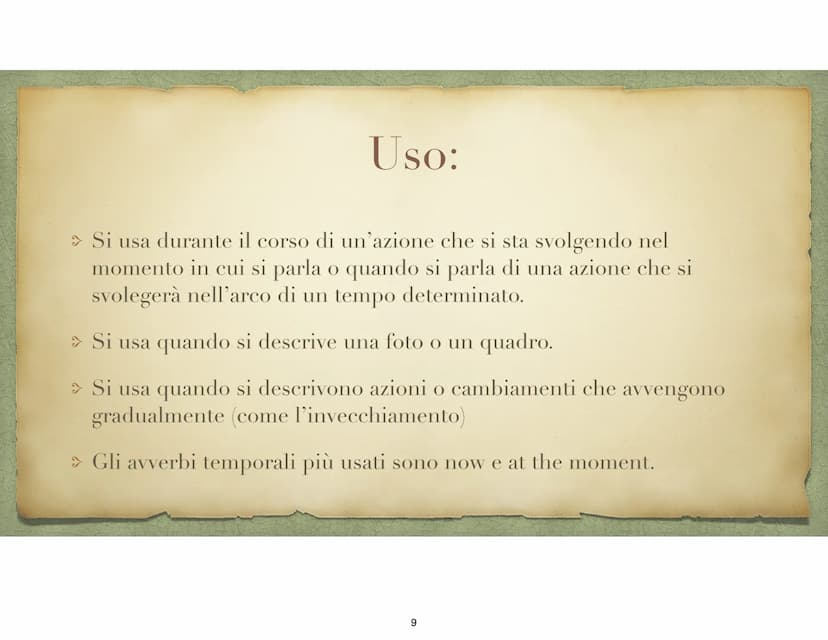 Present simple.
Spiegazione
1 Uso:
> Si usa il present simple per:
> Esprimere routine e azioni abituali o periodiche.( es= I watch videos
e