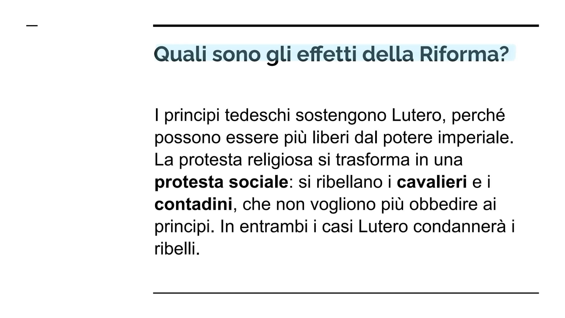 La Riforma
protestante LE ACCUSE DI LUTERO ALLA CHIESA
All'inizio del XV secolo la Chiesa è
caratterizzata da una decadenza morale: molti
sa
