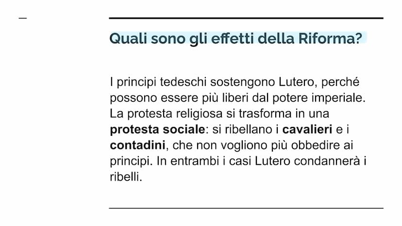La Riforma
protestante LE ACCUSE DI LUTERO ALLA CHIESA
All'inizio del XV secolo la Chiesa è
caratterizzata da una decadenza morale: molti
sa