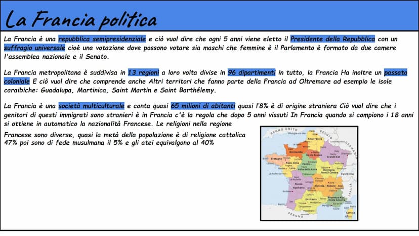 La Francia
Rebecca D'Ambrosio La Francia fisica
La Francia è il 3 paese più grande d'Europa e per la sua forma particolare viene chiamata an