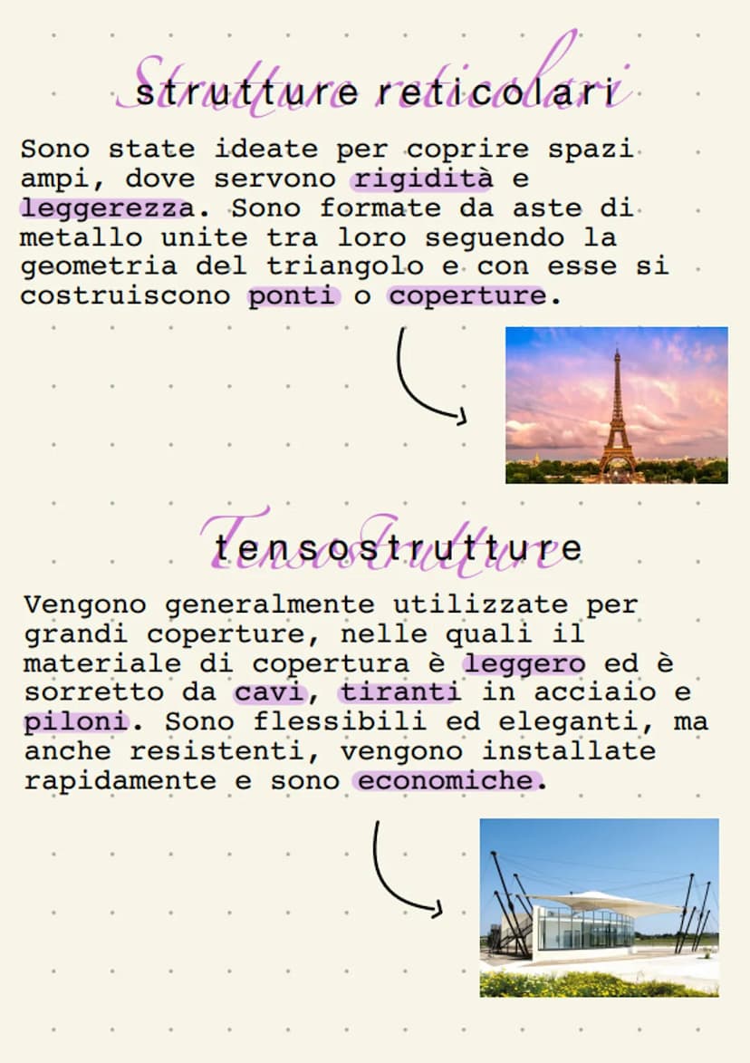 Strutture
Si dice struttura una qualsiasi
combinazione di materiali destinata a
sostenere dei carichi. Le principali
sollecitazioni di una s
