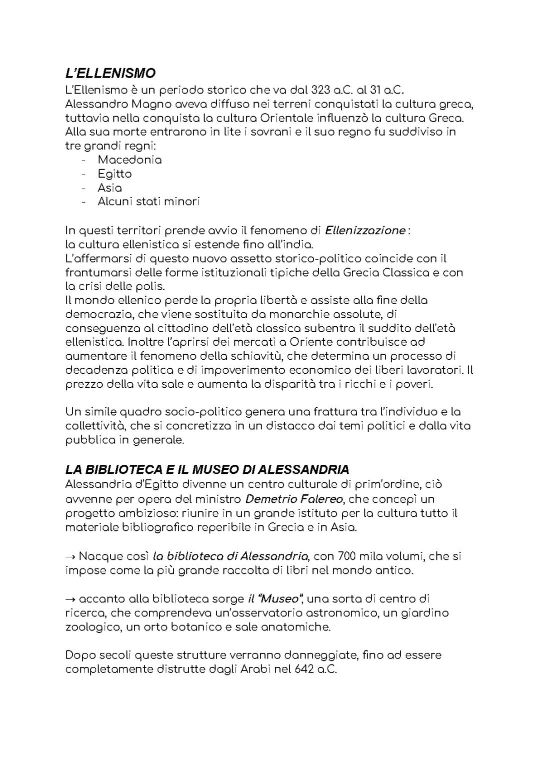 ELLENISMO E EPICUREISMO 