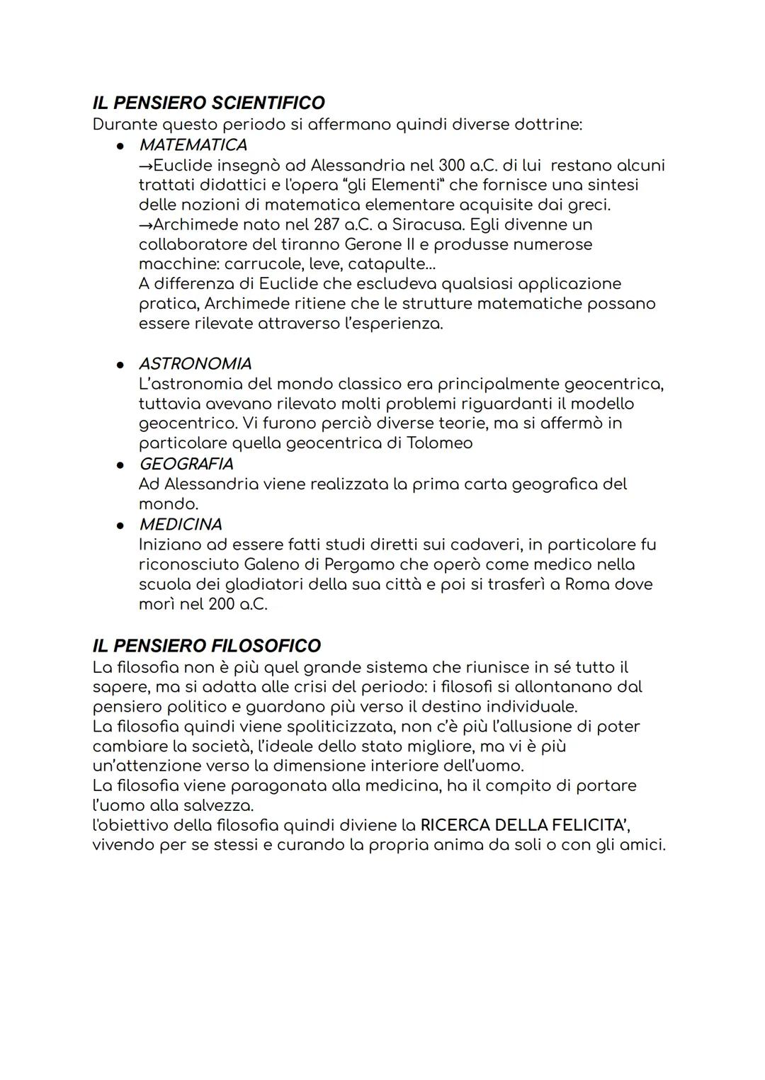 L'ELLENISMO
L'Ellenismo è un periodo storico che va dal 323 a.C. al 31 a.C.
Alessandro Magno aveva diffuso nei terreni conquistati la cultur