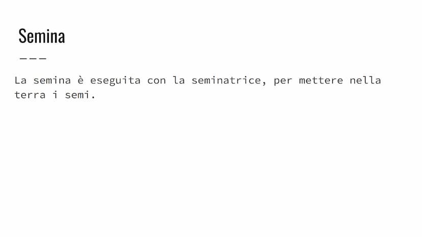 L'agricoltura
L'agronomo è uno scienziato che si occupa di agricoltura e ti può dare
consigli sulla tua azienda agricola. -aratura
-scarific