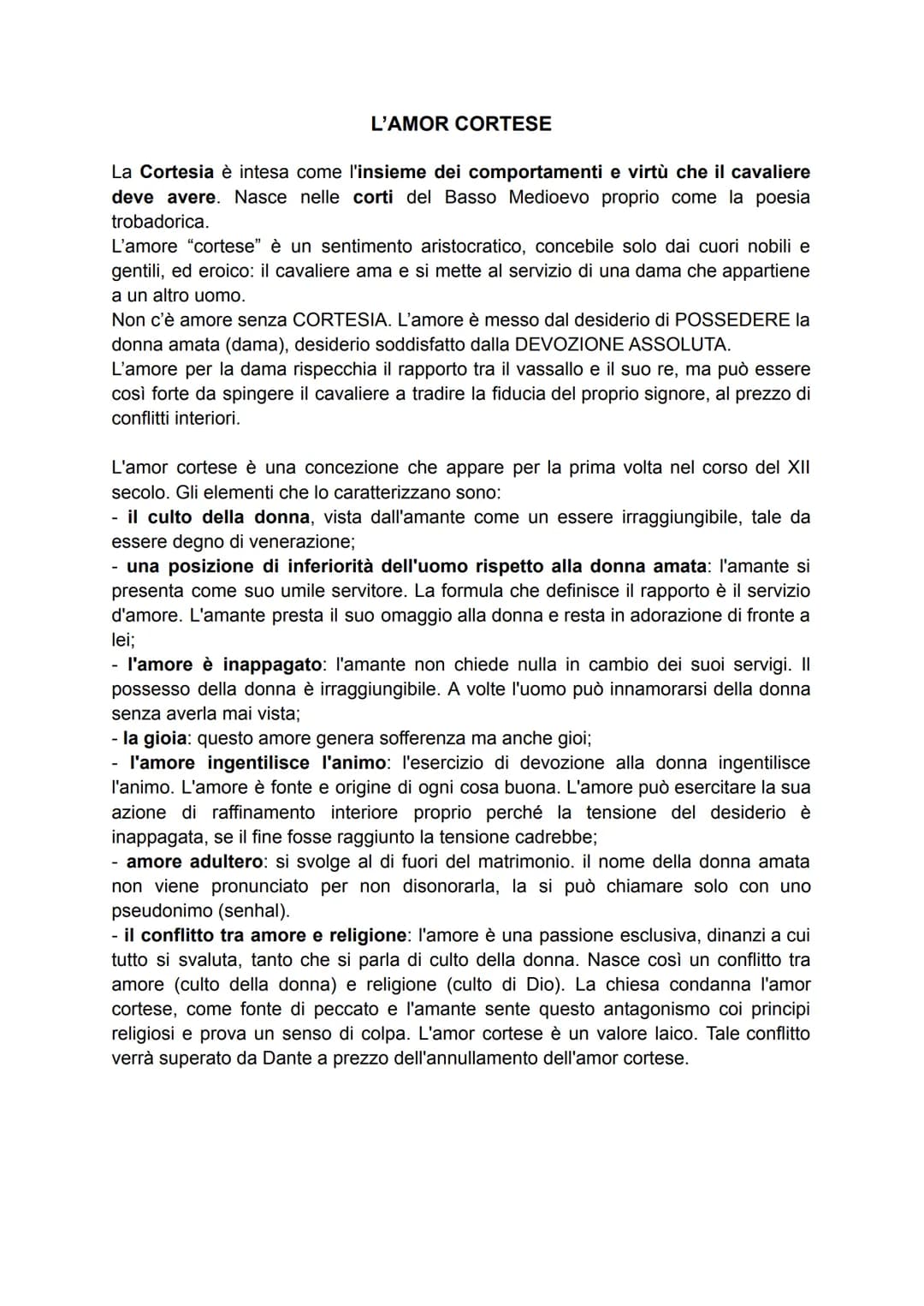 
<h2 id="lamorcortesenelmedioevo">L'amor cortese nel Medioevo</h2>
<p>L'amor cortese è un sentimento aristocratico nato nelle corti del Bass
