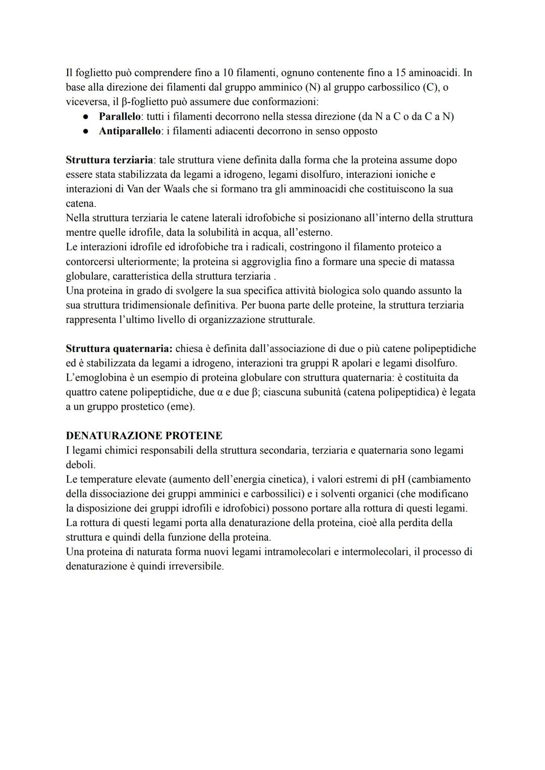 PROTEINE
Gli amminoacidi rappresentano i monomeri dei peptidi e delle proteine, polimeri in cui è
presente il legame peptidico.
Gli amminoac