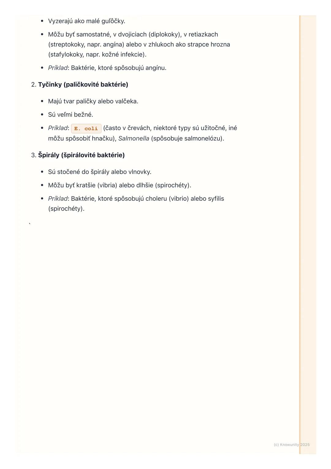 # Baktérie

## 1. Úvod do baktérií

Baktérie sú naozaj zaujímavé a veľmi dôležité živé organizmy, aj keď ich voľným
okom nevidíme. Sú všade 