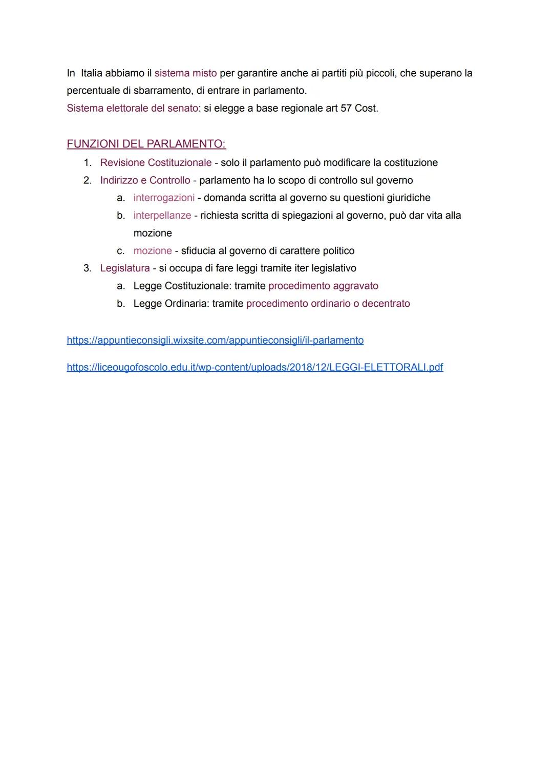 # GLI ORGANI COSTITUZIONALI

1. IL PARLAMENTO

II Parlamento è un organo: costituzionale, partecipa all'esercizio della sovranità attraverso