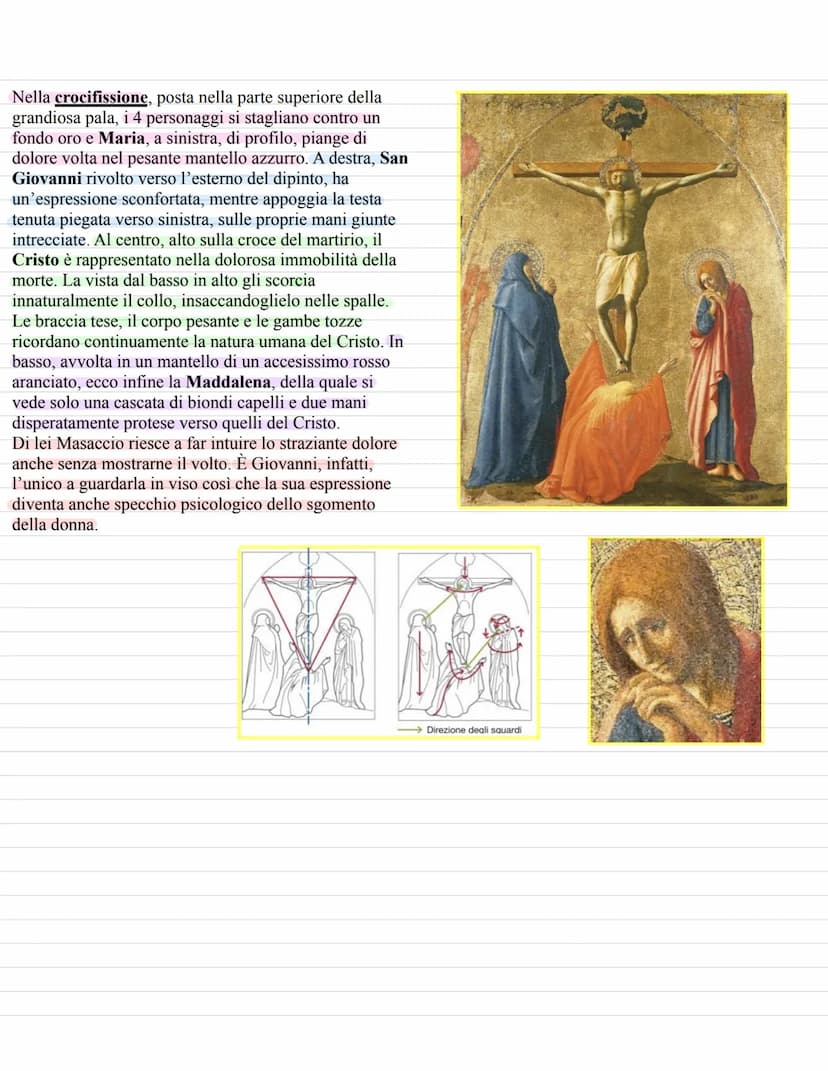 MASACCIO
Masaccio nasce a Castel San Giovanni in altura nel 1401.
La formazione artistica e culturale di Masaccio avviene a Firenze e le
not