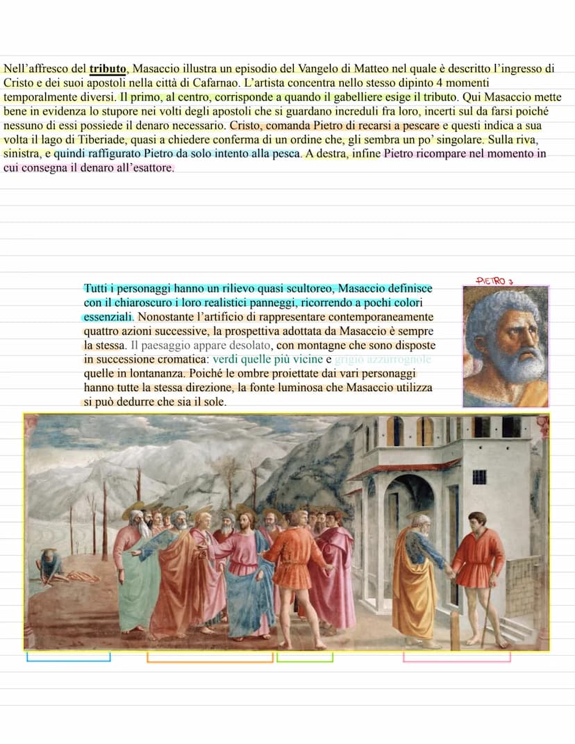 MASACCIO
Masaccio nasce a Castel San Giovanni in altura nel 1401.
La formazione artistica e culturale di Masaccio avviene a Firenze e le
not