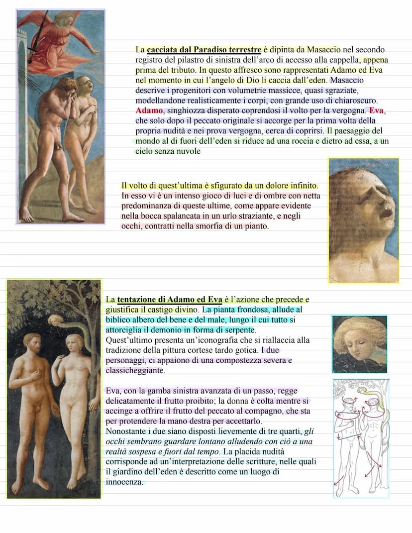 MASACCIO
Masaccio nasce a Castel San Giovanni in altura nel 1401.
La formazione artistica e culturale di Masaccio avviene a Firenze e le
not