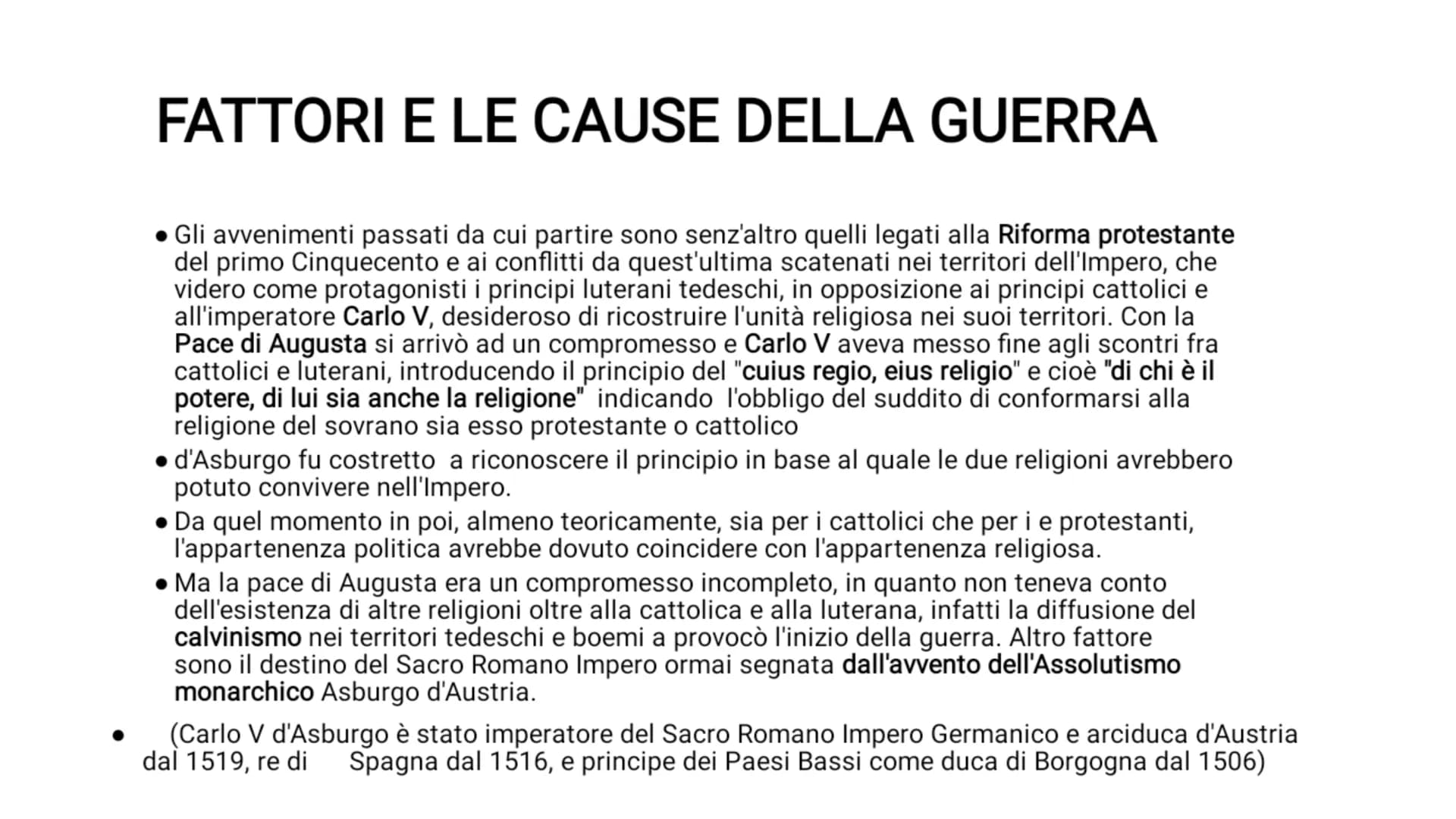 LA GUERRA DEI TRENT'ANNI
ultima guerra di religione L'ULTIMA GUERRA DI RELIGIONE
• Dopo dodici anni di tregua tra Spagna e Provincie Unite (