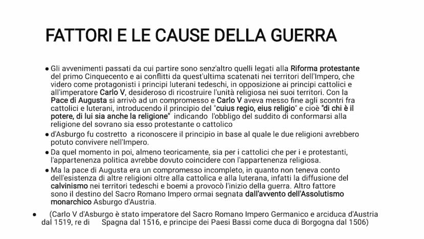 LA GUERRA DEI TRENT'ANNI
ultima guerra di religione L'ULTIMA GUERRA DI RELIGIONE
• Dopo dodici anni di tregua tra Spagna e Provincie Unite (