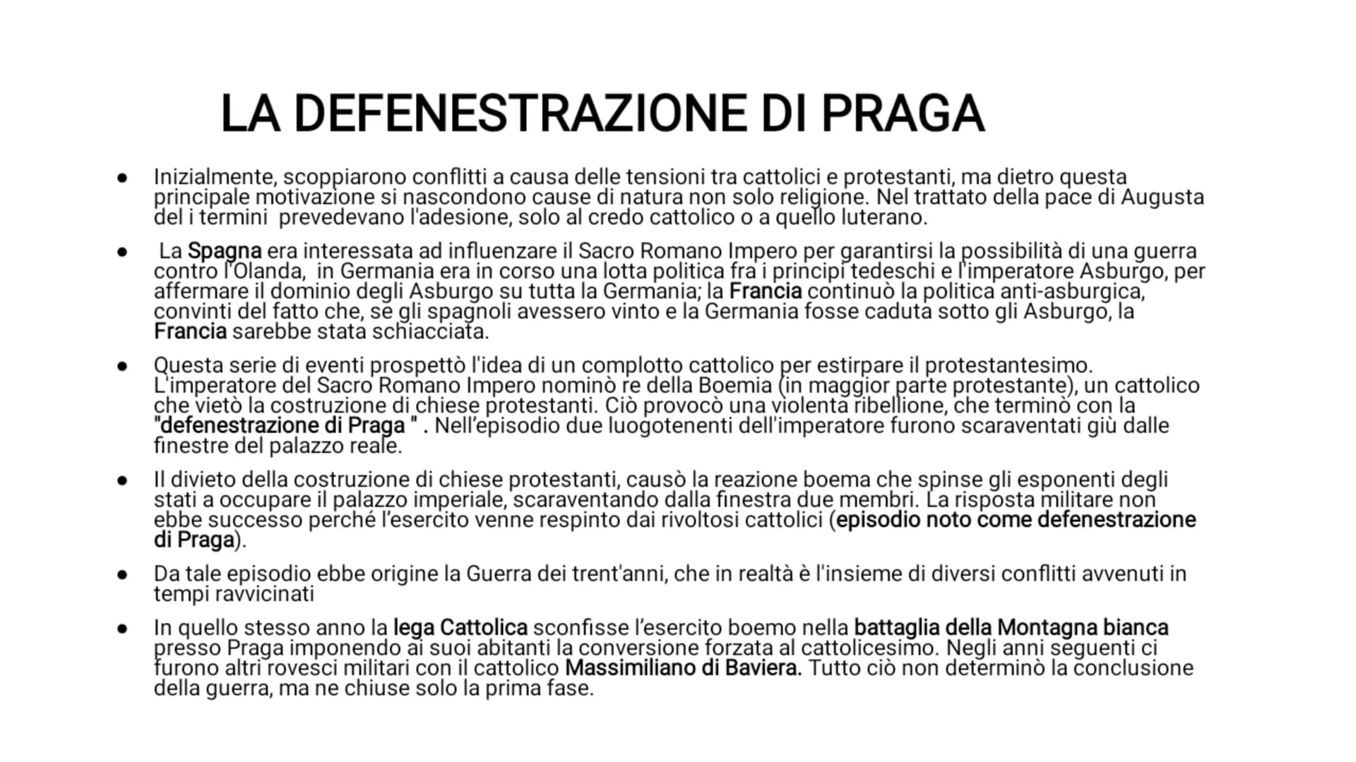 LA GUERRA DEI TRENT'ANNI
ultima guerra di religione L'ULTIMA GUERRA DI RELIGIONE
• Dopo dodici anni di tregua tra Spagna e Provincie Unite (