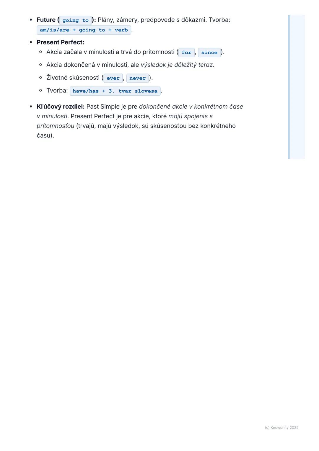 # Časy (Tenses) – Prehľad a
-
# Pokročilé Použitie

## 1. Prehľad / Úvod

Časy v angličtine sú super dôležité, lebo nám hovoria, kedy sa nie