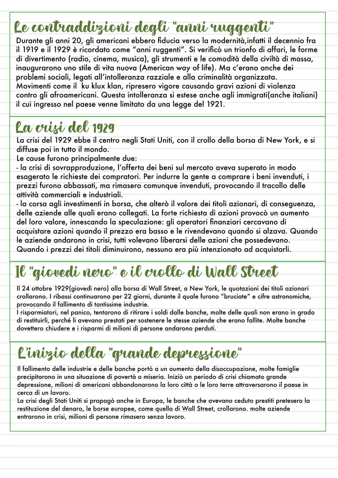 Il mondo tra le due guerre
L'EUROPA E GLI STATI UNITI TRA
CRISI E CRESCITA ECONOMICA
L'Europa e la crisi economica del dopoguerra
Dopo la pr