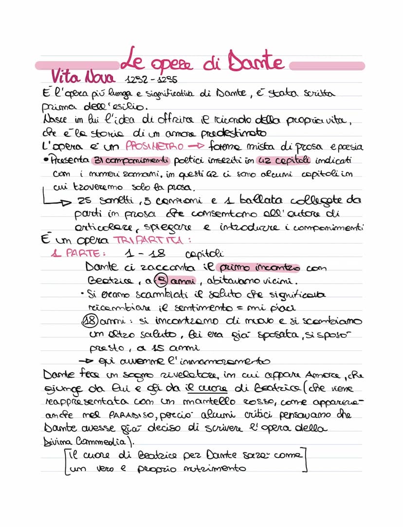 
<p>Dante Alighieri è uno dei più importanti poeti della letteratura italiana. L'opera più significativa di Dante è la "Vita Nova", scritta 