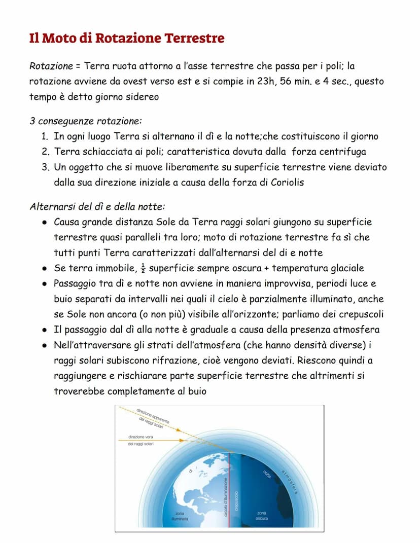 La Forma e le Dimensioni della Terra
LE PROVE della SUA SFERICITA':
Terra ha forma quasi sferica
1. Altezza stelle sull'orizzonte varia se c