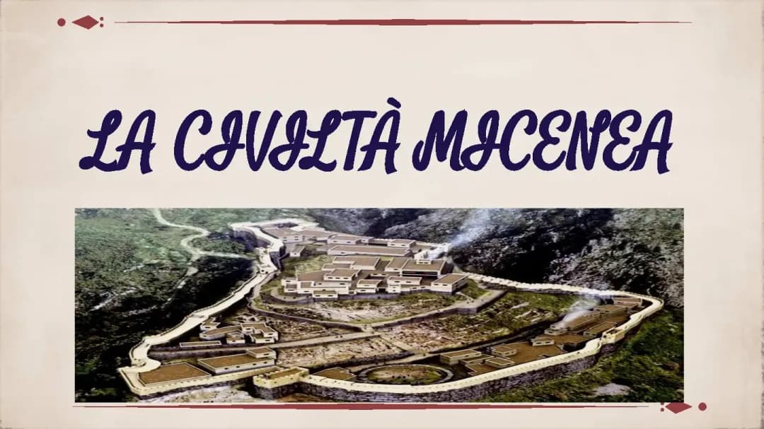 La civiltà Micenea