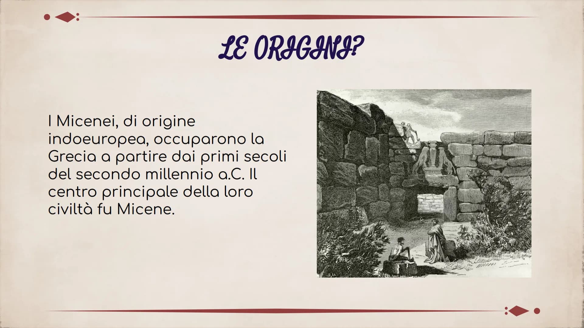 LA CIVILTÀ MICENEA
21 COS'È?
L'aggettivo miceneo viene dal
nome della città di “Micene
ricca d'oro" l' avrebbe chiamata
Omero.
La civiltà mi