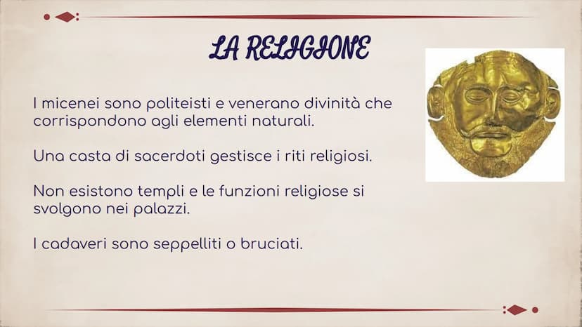 LA CIVILTÀ MICENEA
21 COS'È?
L'aggettivo miceneo viene dal
nome della città di “Micene
ricca d'oro" l' avrebbe chiamata
Omero.
La civiltà mi