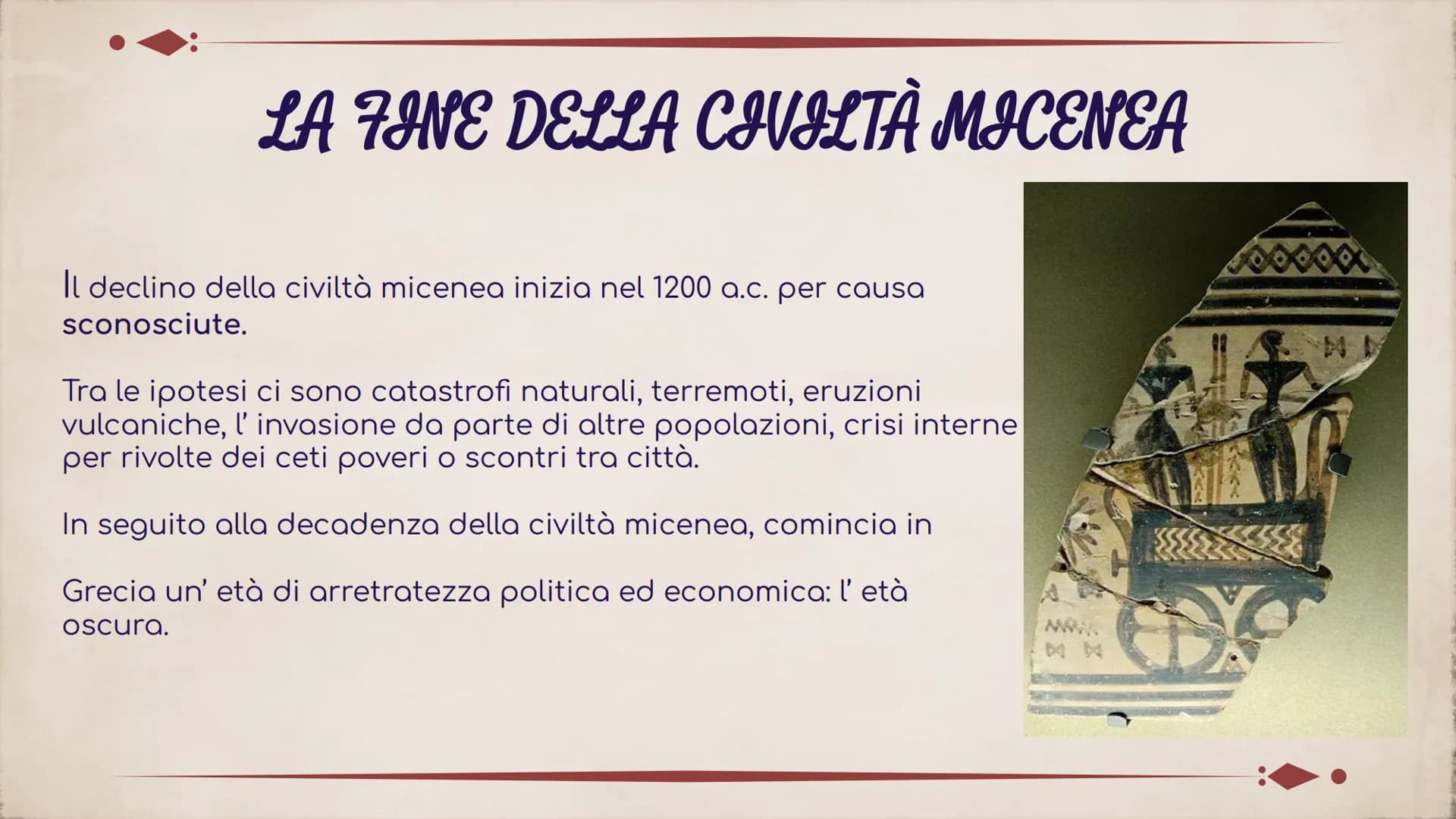 LA CIVILTÀ MICENEA
21 COS'È?
L'aggettivo miceneo viene dal
nome della città di “Micene
ricca d'oro" l' avrebbe chiamata
Omero.
La civiltà mi