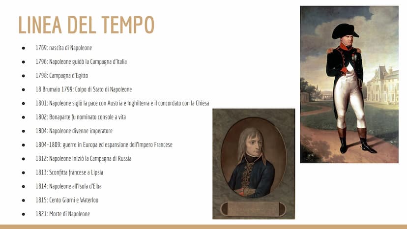 L'ETA'
NAPOLEONICA Napoleone Bonaparte
LA CAMPAGNA D'ITALIA
Nasce ad Ajaccio (Corsica) nel 1769.
Nel 1796 il Direttorio gli affida la guida 
