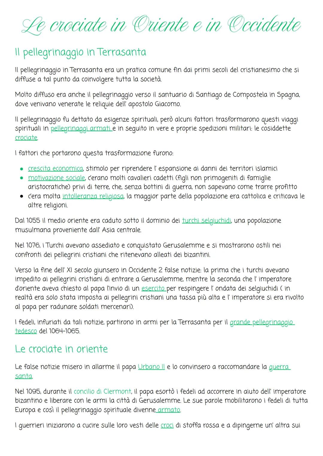Le crociate in Oriente e in Occidente
Il pellegrinaggio in Terrasanta
Il pellegrinaggio in Terrasanta era un pratica comune fin dai primi se