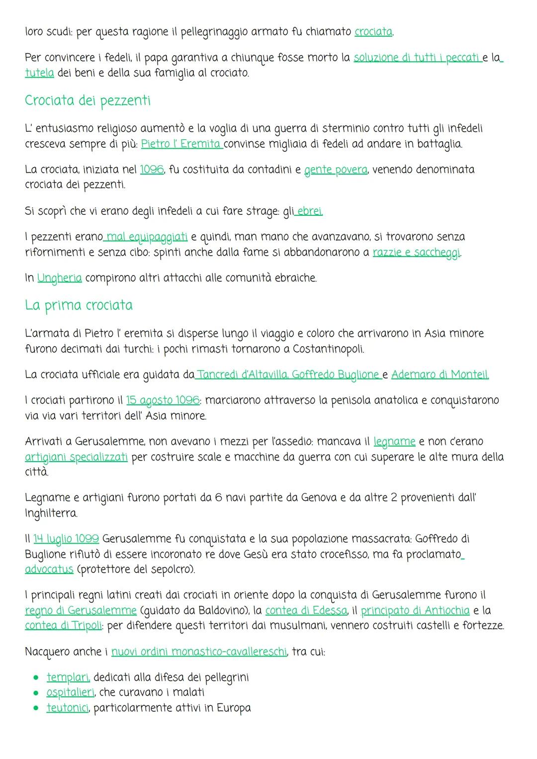 Le crociate in Oriente e in Occidente
Il pellegrinaggio in Terrasanta
Il pellegrinaggio in Terrasanta era un pratica comune fin dai primi se