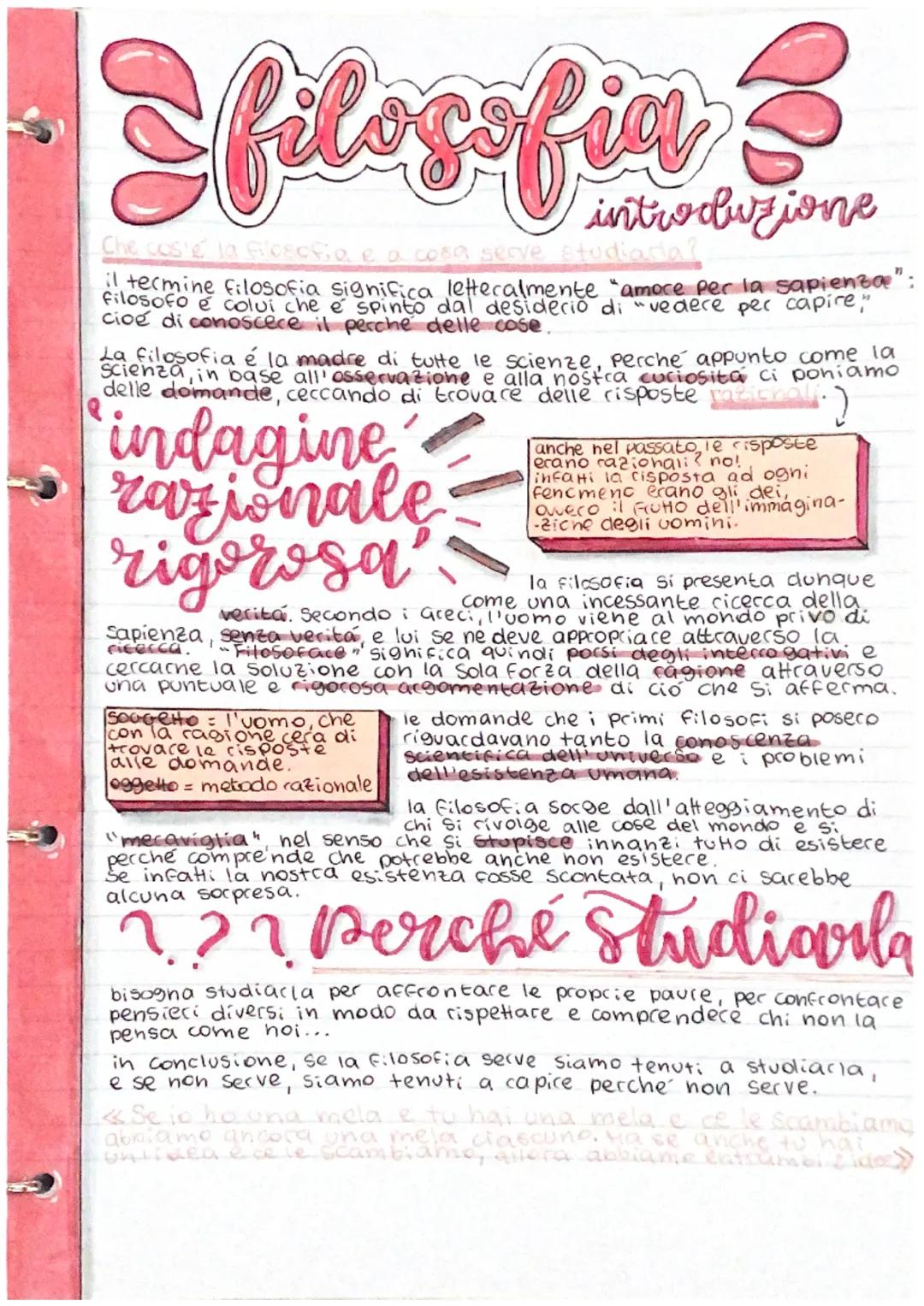 3
introduzione
Che cos'e la filosofia e a cosa serve studiaria?
il termine filosofia significa letteralmente "amore per la sapienza"
filosof