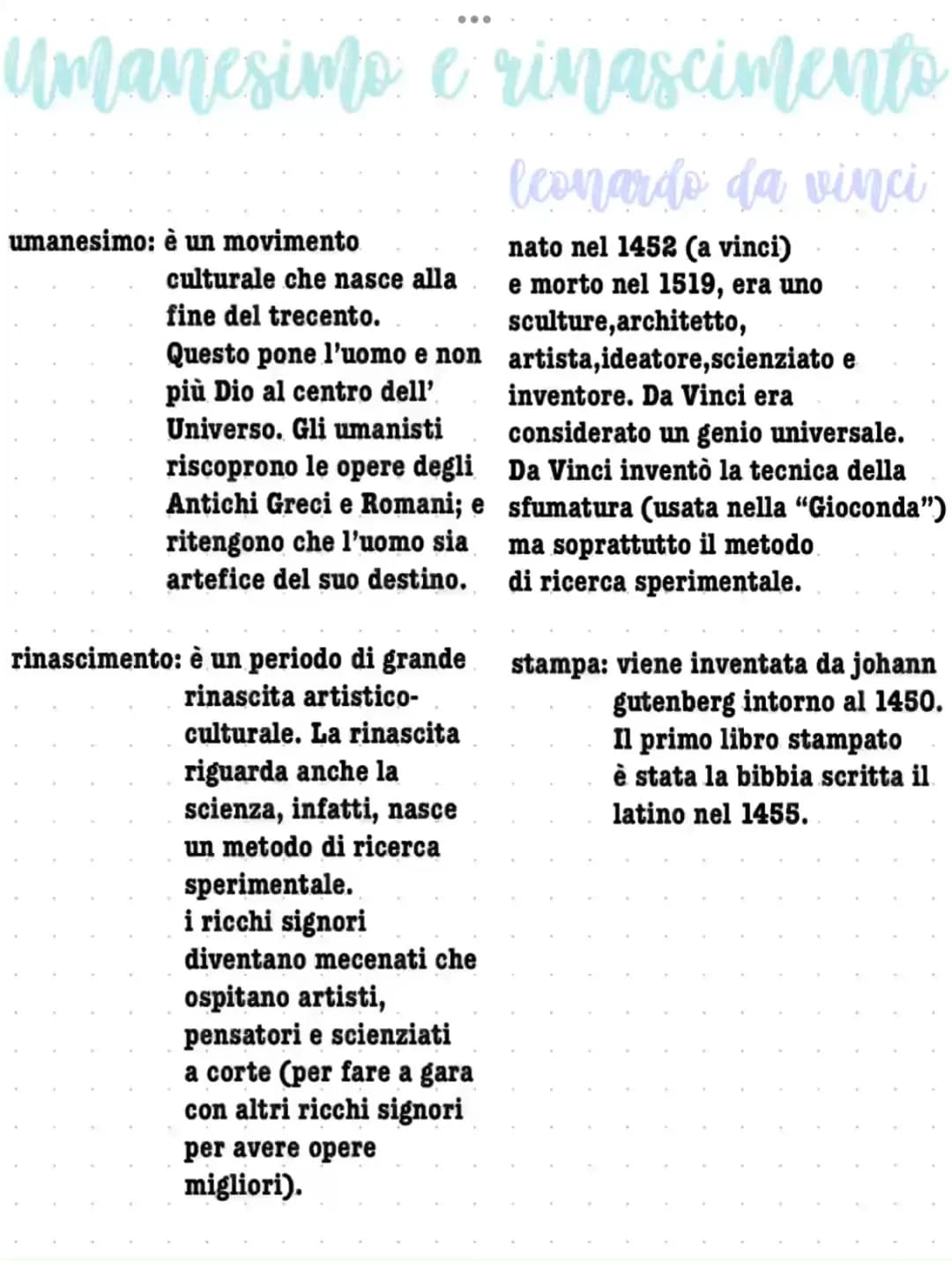 Umanesimo e Rinascimento 