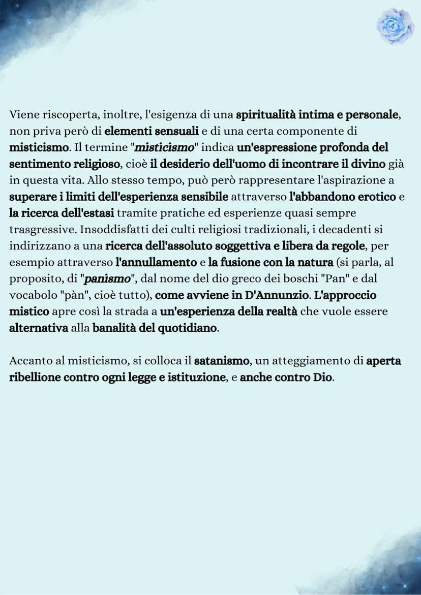 Decadentismo
ORIGINE DEL TERMINE
Con il termine "Decadentismo" si intende un movimento artistico e
letterario che si è sviluppato in Europa 