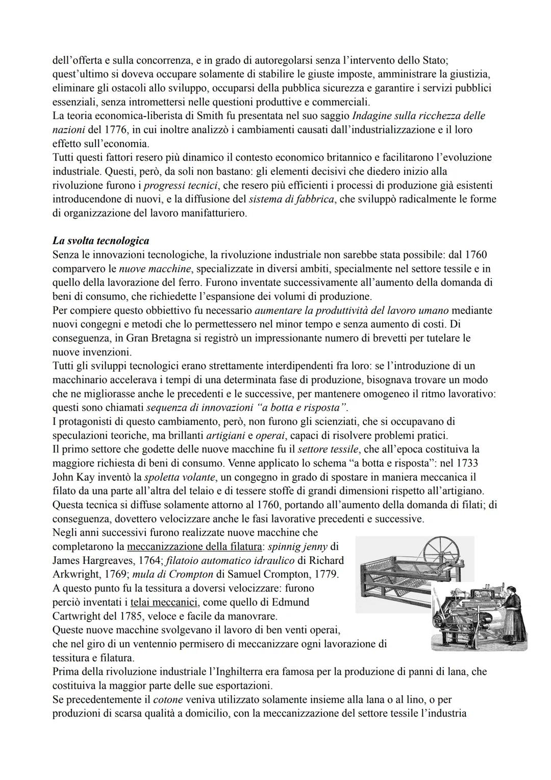 LA RIVOLUZIONE INDUSTRIALE BRITANNICA
In Gran Bretagna, verso la fine del Settecento, prende
avvio la rivoluzione industriale, un radicale p