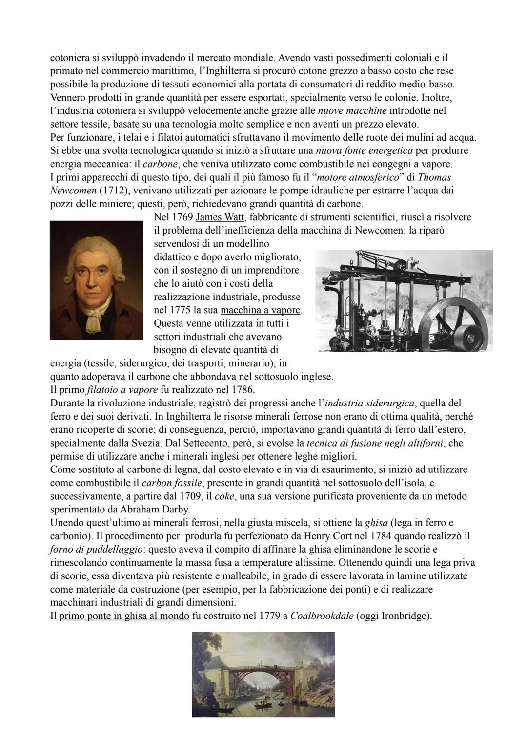 LA RIVOLUZIONE INDUSTRIALE BRITANNICA
In Gran Bretagna, verso la fine del Settecento, prende
avvio la rivoluzione industriale, un radicale p
