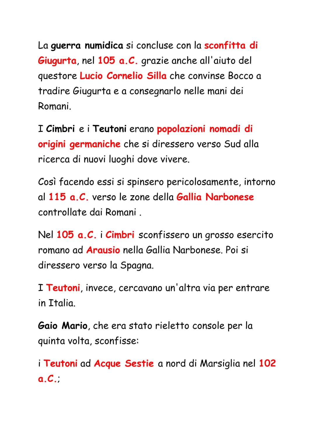 Mario e Silla
Nel regno di Numidia, durante la terza guerra punica,
il re Massinissa morì e gli succedette il figlio Micipsa,
fedele alleato