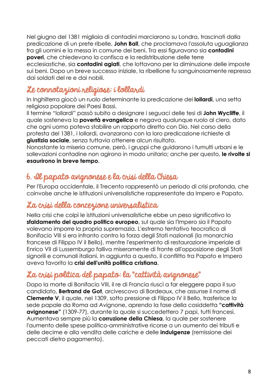 La crisi del Trecents
1. Cause e interpretazioni della crisi
La crisi che attraversa l'Europa tra il XIV e il XV secolo ebbe effetti tanto d